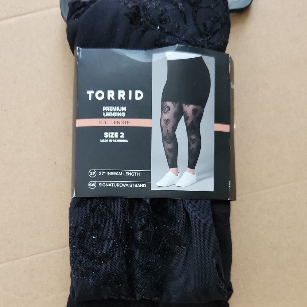 Torrid Black Floral Premium Leggings
